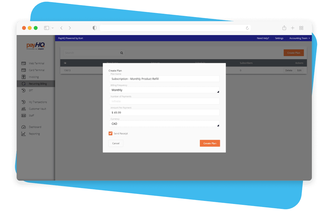 credit card processing products - Recurring Billing payment solutions